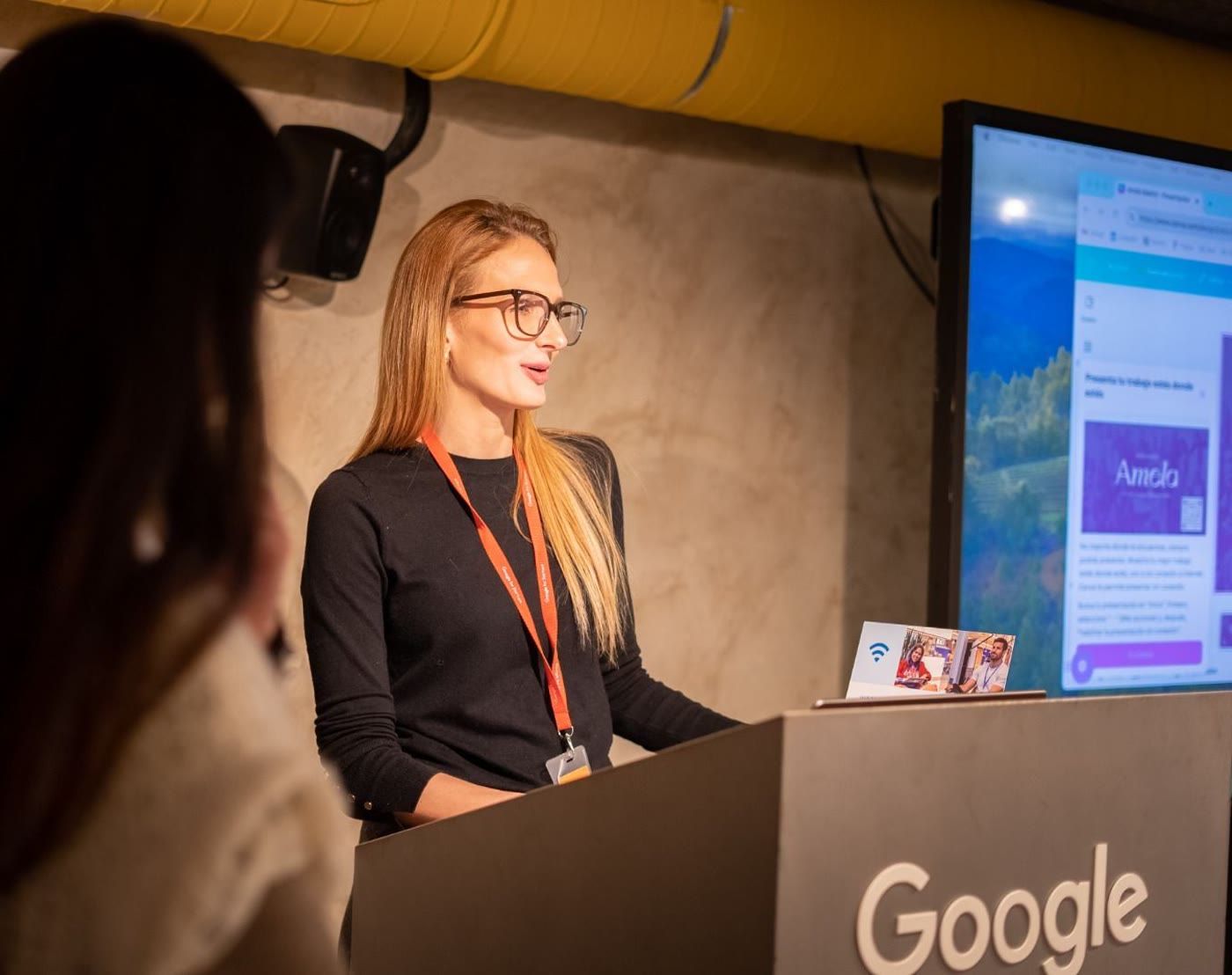 Irene Rosich hablando en Google for Startups.