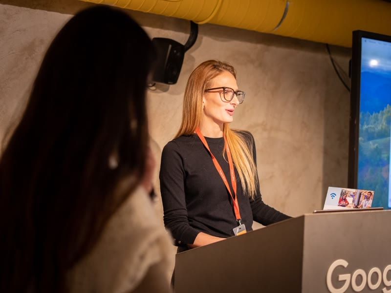 Irene Rosich hablando en Google for Startups.